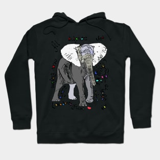 African Elephant, Loxodonta africana Hoodie